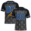 Custom Black Grey Skull Fashion Blue Personalized Authentic Football Jersey FBJ02-bc0fbaf