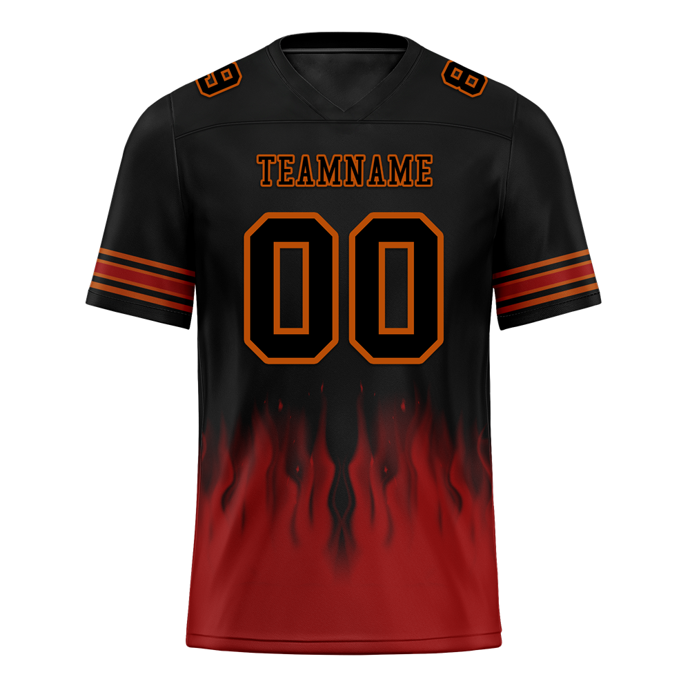 Custom Black Brown Skull Fashion Black Personalized Authentic Football Jersey FBJ02-bc0fba7