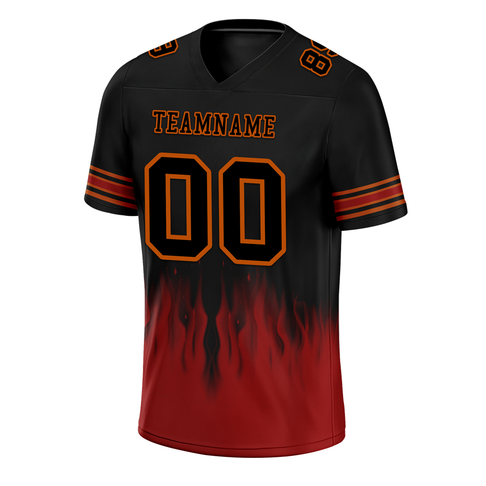 Custom Black Brown Skull Fashion Black Personalized Authentic Football Jersey FBJ02-bc0fba7