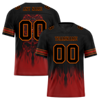 Custom Black Brown Skull Fashion Black Personalized Authentic Football Jersey FBJ02-bc0fba7