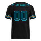 Custom Black Skull Fashion Aqua Personalized Authentic Football Jersey FBJ02-bc0fba9