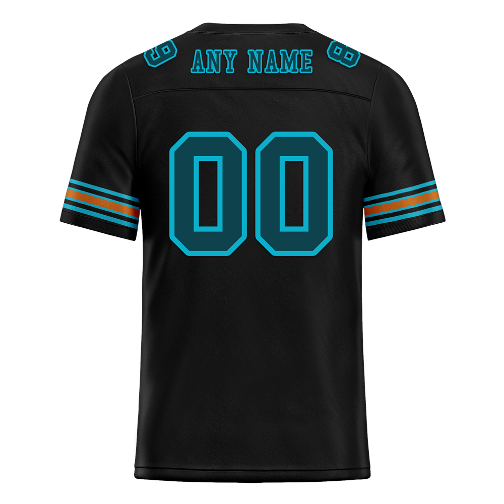 Custom Black Skull Fashion Aqua Personalized Authentic Football Jersey FBJ02-bc0fba9