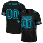 Custom Black Skull Fashion Aqua Personalized Authentic Football Jersey FBJ02-bc0fba9