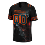 Custom Black Skull Fashion Black Personalized Authentic Football Jersey FBJ02-bc0fbb0