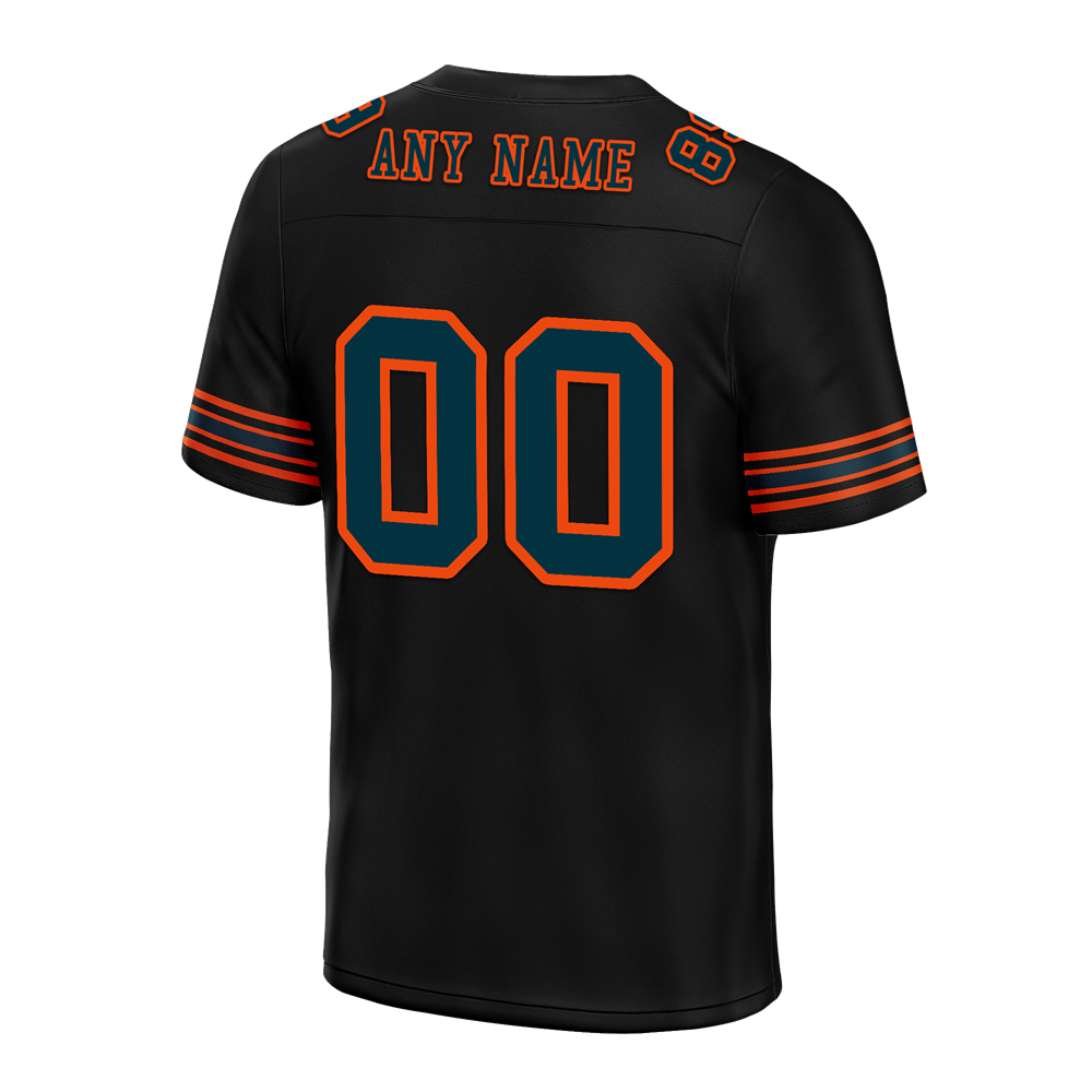 Custom Black Skull Fashion Black Personalized Authentic Football Jersey FBJ02-bc0fbb0