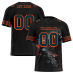 Custom Black Skull Fashion Black Personalized Authentic Football Jersey FBJ02-bc0fbb0