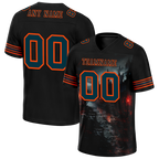 Custom Black Skull Fashion Black Personalized Authentic Football Jersey FBJ02-bc0fbb0