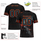 Custom Black Skull Fashion Black Personalized Authentic Football Jersey FBJ02-bc0fbb0