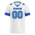 Custom White Skull Fashion Aqua Personalized Authentic Football Jersey FBJ02-bc0fbba