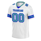 Custom White Skull Fashion Aqua Personalized Authentic Football Jersey FBJ02-bc0fbba