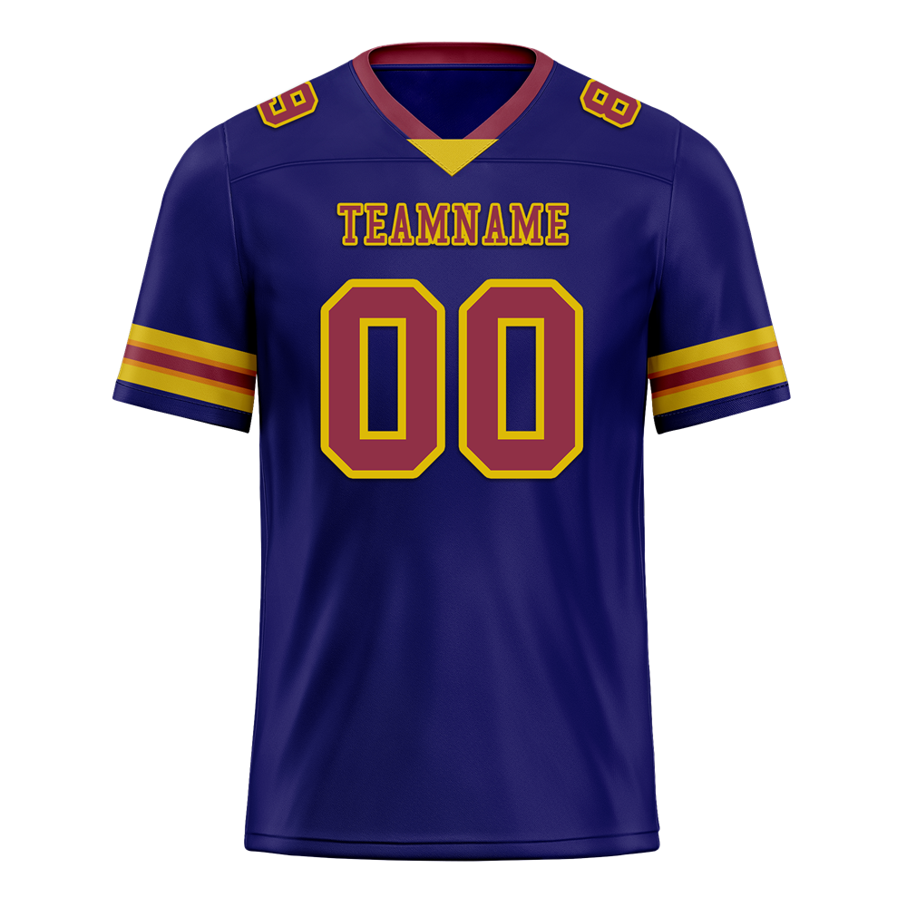 Custom Purple Skull Fashion Brown Personalized Authentic Football Jersey FBJ02-bc0fbbb