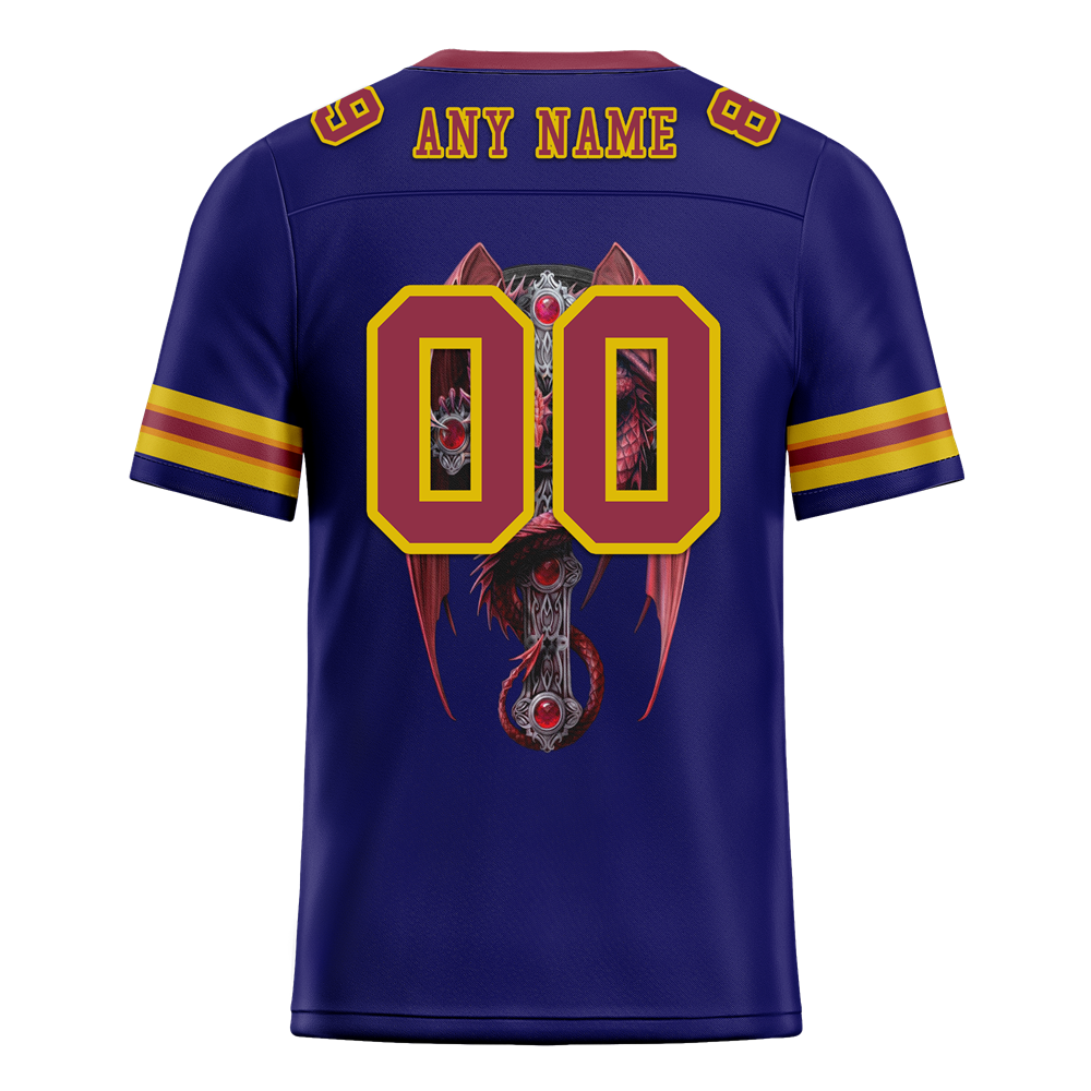 Custom Purple Skull Fashion Brown Personalized Authentic Football Jersey FBJ02-bc0fbbb