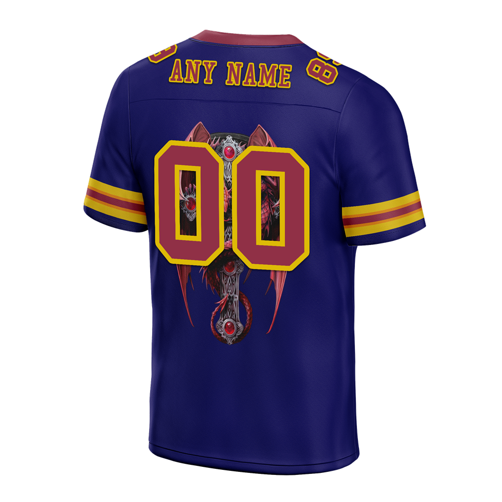 Custom Purple Skull Fashion Brown Personalized Authentic Football Jersey FBJ02-bc0fbbb