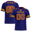 Custom Purple Skull Fashion Brown Personalized Authentic Football Jersey FBJ02-bc0fbbb