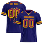Custom Purple Skull Fashion Brown Personalized Authentic Football Jersey FBJ02-bc0fbbb