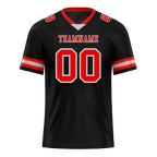 Custom Black Skull Fashion Red Personalized Authentic Football Jersey FBJ02-bc0fbbc
