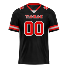 Custom Black Skull Fashion Red Personalized Authentic Football Jersey FBJ02-bc0fbbc