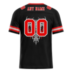Custom Black Skull Fashion Red Personalized Authentic Football Jersey FBJ02-bc0fbbc