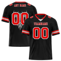 Custom Black Skull Fashion Red Personalized Authentic Football Jersey FBJ02-bc0fbbc