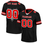 Custom Black Skull Fashion Red Personalized Authentic Football Jersey FBJ02-bc0fbbc