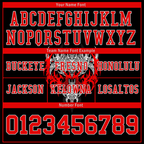 Custom Black Skull Fashion Red Personalized Authentic Football Jersey FBJ02-bc0fbbc
