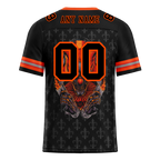 Custom Black Grey Skull Fashion Black Personalized Authentic Football Jersey FBJ02-bc0fbbd