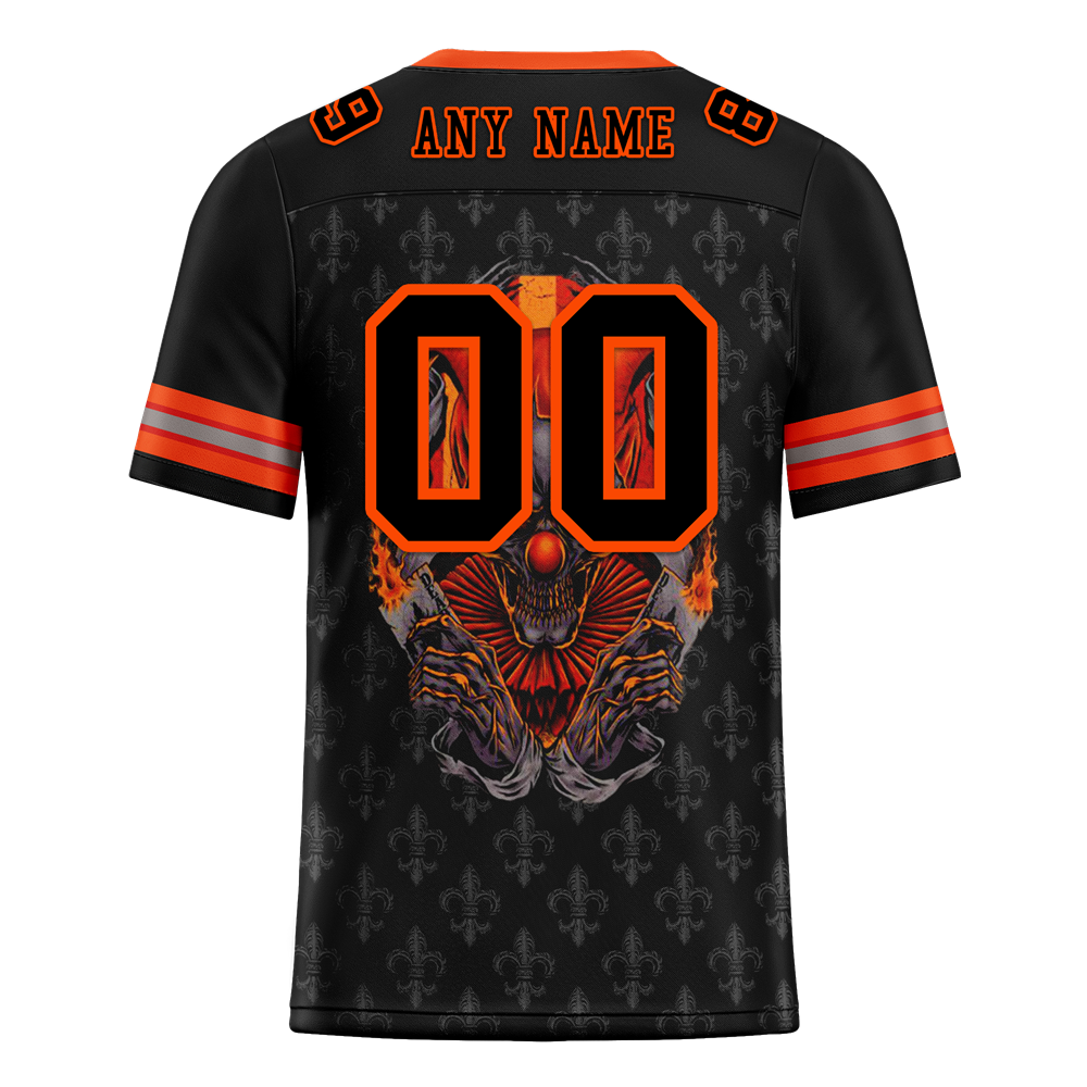 Custom Black Grey Skull Fashion Black Personalized Authentic Football Jersey FBJ02-bc0fbbd