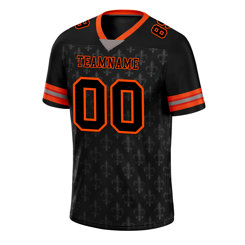 Custom Black Grey Skull Fashion Black Personalized Authentic Football Jersey FBJ02-bc0fbbd