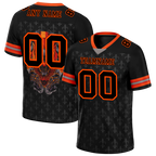 Custom Black Grey Skull Fashion Black Personalized Authentic Football Jersey FBJ02-bc0fbbd