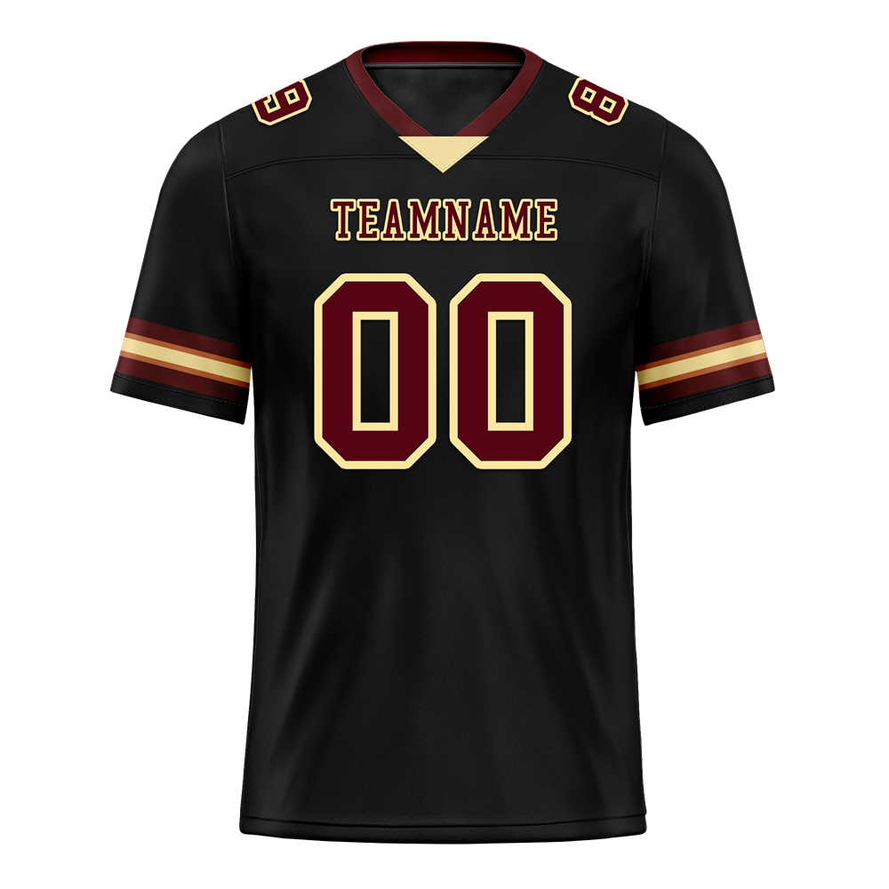 Custom Black Skull Fashion Brown Personalized Authentic Football Jersey FBJ02-bc0fbbf