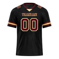 Custom Black Skull Fashion Brown Personalized Authentic Football Jersey FBJ02-bc0fbbf