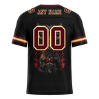 Custom Black Skull Fashion Brown Personalized Authentic Football Jersey FBJ02-bc0fbbf