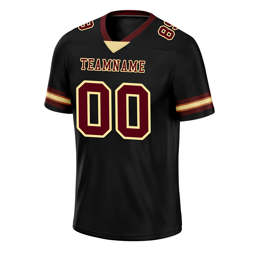 Custom Black Skull Fashion Brown Personalized Authentic Football Jersey FBJ02-bc0fbbf