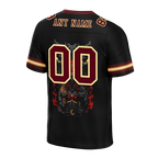 Custom Black Skull Fashion Brown Personalized Authentic Football Jersey FBJ02-bc0fbbf