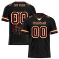 Custom Black Skull Fashion Brown Personalized Authentic Football Jersey FBJ02-bc0fbbf