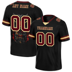 Custom Black Skull Fashion Brown Personalized Authentic Football Jersey FBJ02-bc0fbbf