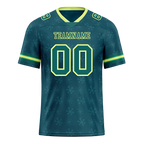 Custom Green Skull Fashion Aqua Personalized Authentic Football Jersey FBJ02-bc0fbb7
