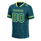 Custom Green Skull Fashion Aqua Personalized Authentic Football Jersey FBJ02-bc0fbb7
