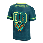 Custom Green Skull Fashion Aqua Personalized Authentic Football Jersey FBJ02-bc0fbb7