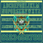Custom Green Skull Fashion Aqua Personalized Authentic Football Jersey FBJ02-bc0fbb7