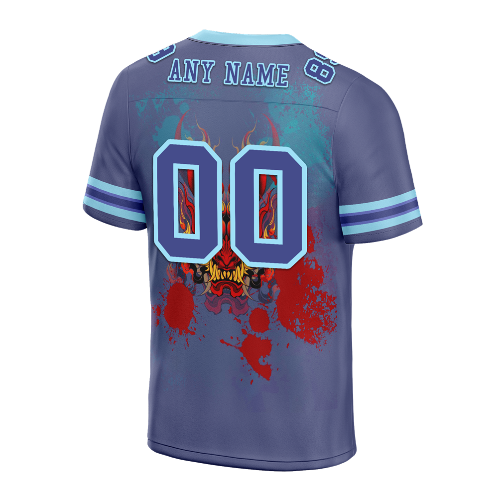 Custom Purple Skull Fashion Purple Personalized Authentic Football Jersey FBJ02-bc0fbb8
