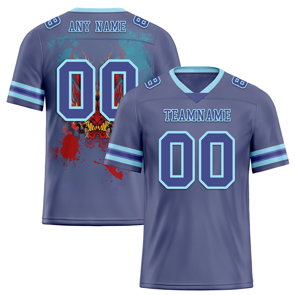 Custom Purple Skull Fashion Purple Personalized Authentic Football Jersey FBJ02-bc0fbb8