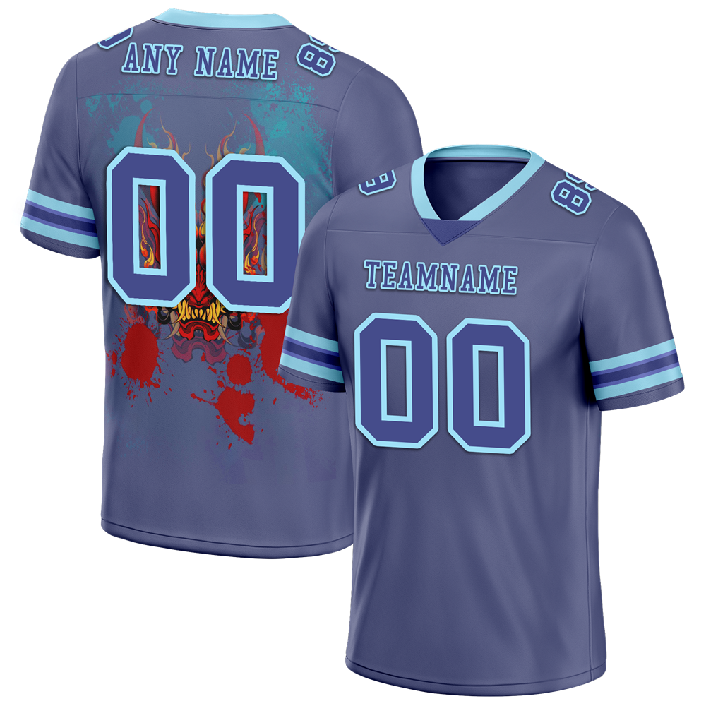 Custom Purple Skull Fashion Purple Personalized Authentic Football Jersey FBJ02-bc0fbb8