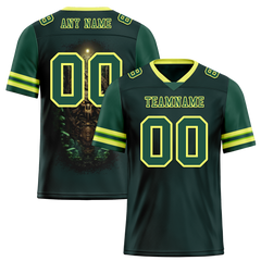 Custom Green Skull Fashion Green Personalized Authentic Football Jersey FBJ02-bc0fbb9