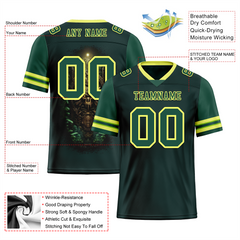 Custom Green Skull Fashion Green Personalized Authentic Football Jersey FBJ02-bc0fbb9