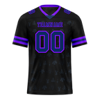 Custom Black Skull Fashion Purple Personalized Authentic Football Jersey FBJ02-bc0fbc0