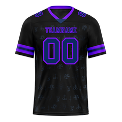 Custom Black Skull Fashion Purple Personalized Authentic Football Jersey FBJ02-bc0fbc0