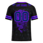 Custom Black Skull Fashion Purple Personalized Authentic Football Jersey FBJ02-bc0fbc0