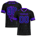 Custom Black Skull Fashion Purple Personalized Authentic Football Jersey FBJ02-bc0fbc0