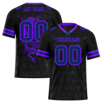 Custom Black Skull Fashion Purple Personalized Authentic Football Jersey FBJ02-bc0fbc0